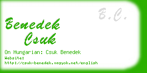 benedek csuk business card